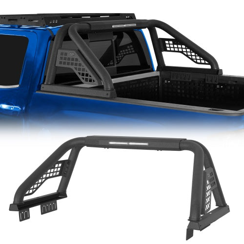 22.1" High Classic Roll Bar w/ LED Brake Lights For Ford F-150 & Chevy Silverado 1500 & GMC Sierra 1500 & Ram 1500 & Toyota Tundra & Jeep Gladiator JT - Ultralisk4x4