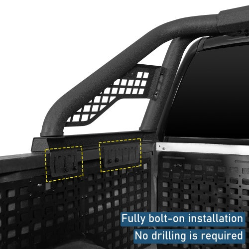 22.1" High Classic Roll Bar w/ LED Brake Lights For Ford F-150 & Chevy Silverado 1500 & GMC Sierra 1500 & Ram 1500 & Toyota Tundra & Jeep Gladiator JT - Ultralisk4x4