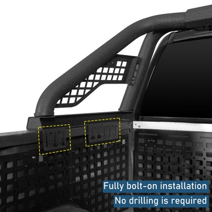22.1" High Classic Roll Bar w/ LED Brake Lights For Ford F-150 & Chevy Silverado 1500 & GMC Sierra 1500 & Ram 1500 & Toyota Tundra & Jeep Gladiator JT - Ultralisk4x4