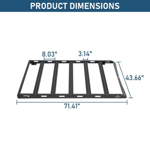 Overland 330 lbs Roof Rack w/ 5 Bars for (1995-2005 Chevy S10 Blazer 4-Door) - Ultralisk4x4