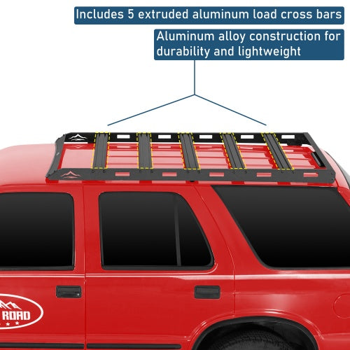 Overland 330 lbs Roof Rack w/ 5 Bars for (1995-2005 Chevy S10 Blazer 4-Door) - Ultralisk4x4