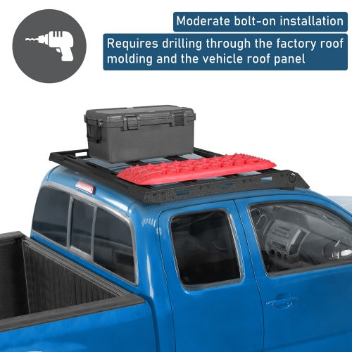 Series Roof Rack For 05-23 Toyota Tacoma 2nd 3rd Gen Access Cab - Ultralisk4x4