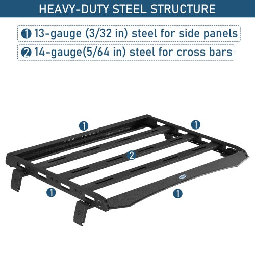 Ultralisk Series Roof Rack For 18-26 Jeep Wrangler JL 2-Door Hard Top Models