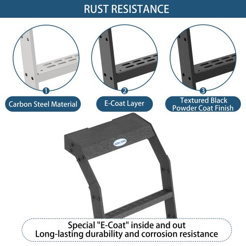 Rear Window Ladder For Jeep Wrangler 2007-2018 JK & 2018-2026 JL Hardtop - Ultralisk4x4