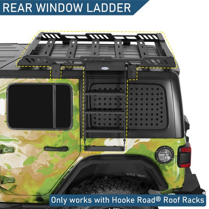 Rear Window Ladder For Jeep Wrangler 2007-2018 JK & 2018-2026 JL Hardtop - Ultralisk4x4