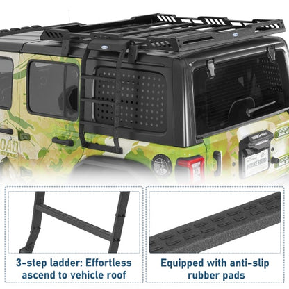 Rear Window Ladder For Jeep Wrangler 2007-2018 JK & 2018-2026 JL Hardtop - Ultralisk4x4