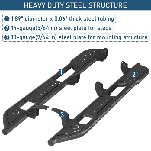 2Pcs Nerf Bars Side Steps Running Boards for 2003-2009 Toyota 4Runner(Excluding Limited) - Ultralisk4x4