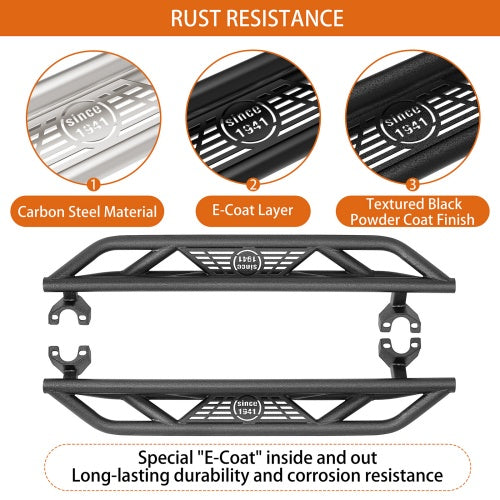 Jeep Wrangler JK Side Steps Side Armor (2007-2018 Jeep Wrangler JK 2-Door) - Ultralisk4x4