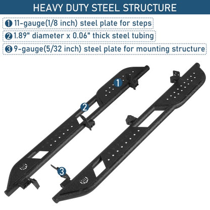 Side Steps Running Boards For 1990-1995 Toyota 4Runner 2nd Gen 4-Door - Ultralisk4x4