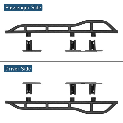 Tube Slider Rocker Guards w/ Kick-Out For 2003-2009 Lexus GX470 - Ultralisk4x4