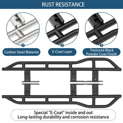 Tube Slider Rocker Guards w/ Kick-Out For 2003-2009 Lexus GX470 - Ultralisk4x4