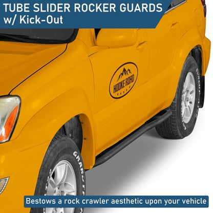 Tube Slider Rocker Guards w/ Kick-Out For 2003-2009 Lexus GX470 - Ultralisk4x4