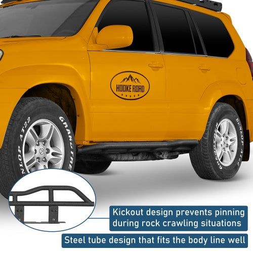 Tube Slider Rocker Guards w/ Kick-Out For 2003-2009 Lexus GX470 - Ultralisk4x4
