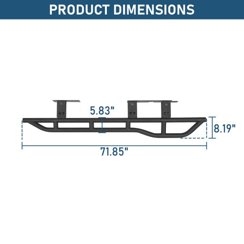 Tube Slider Rocker Guards w/ Kick-Out For 2003-2009 Lexus GX470 - Ultralisk4x4