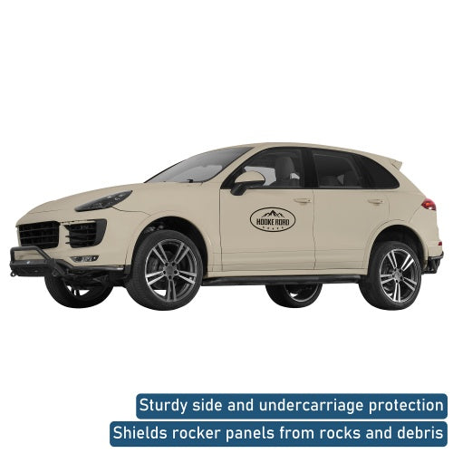 Tube Slider Rocker Guards w/ Kick-Out for 2015-2018 Porsche Cayenne 958.2 - Ultralisk 4x4