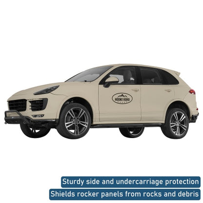 Tube Slider Rocker Guards w/ Kick-Out for 2015-2018 Porsche Cayenne 958.2 - Ultralisk 4x4