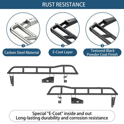 Tube Slider Rocker Guards w/ Kick-Out for 2015-2018 Porsche Cayenne 958.2 - Ultralisk 4x4