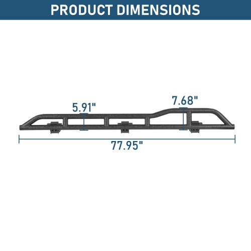 Tube Slider Rocker Guards w/ Kick-Out For 2004-2009 Dodge Durango & 2007-2009 Chrysler Aspen - Ultralisk4x4