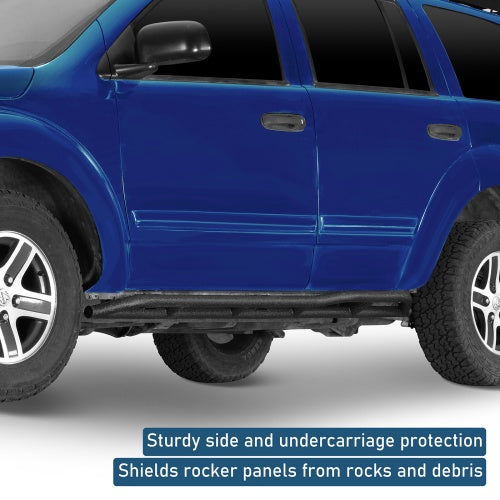 Tube Slider Rocker Guards w/ Kick-Out For 2004-2009 Dodge Durango & 2007-2009 Chrysler Aspen - Ultralisk4x4