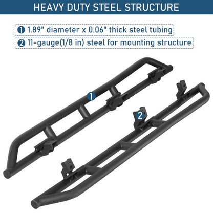 Tube Slider Rocker Guards For 21-26 Ford Bronco 4-Door - Ultralisk4x4