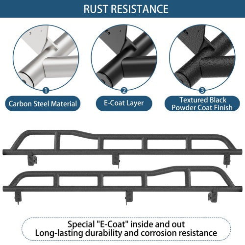 Tube Slider Rocker Guards w/ Kick-Out For 1996-2002 Toyota 4Runner Models - Ultralisk4x4