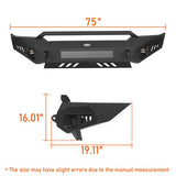 Tacoma Front Bumper Full Width Front Bumper w/Winch Plate for 2005-2011 Toyota Tacoma - Ultralisk 4x4  b4025s 15