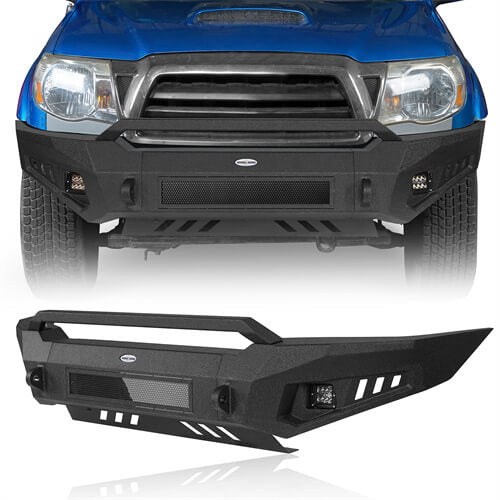 Tacoma Front Bumper Full Width Front Bumper w/Winch Plate for 2005-2011 Toyota Tacoma - Ultralisk 4x4  b4025s 2
