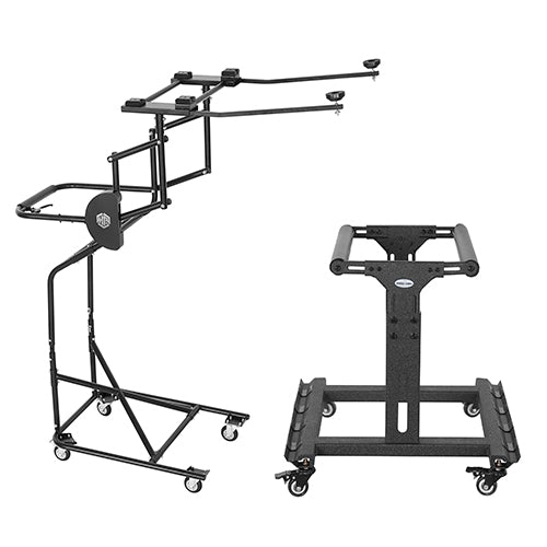 Movable Door Storage Cart Holder & Hard Top Lift Holder Rack For 1997-2026 Jeep Wrangler TJ JK JL JT & Ford Bronco 4-Door - Ultralisk 4x4
