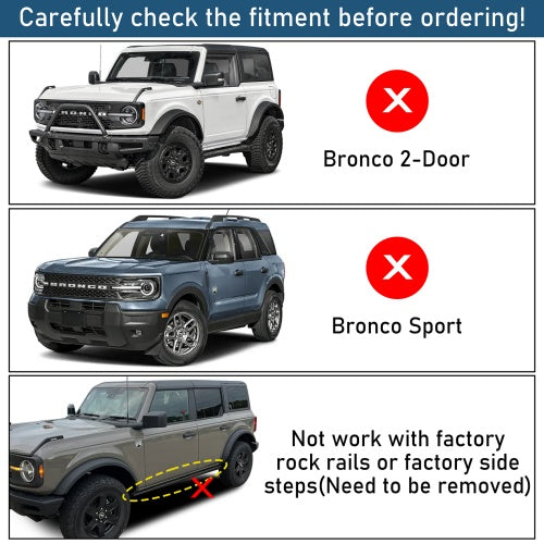 Pinch Weld Cover Kit For 21-26 Ford Bronco 4-Door & Raptor (Excluding Bronco Sport) - Ultralisk4x4
