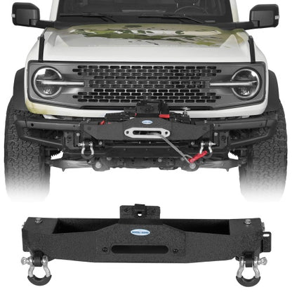Winch Plate Mount For 21-26 Ford Bronco w/ Steel Modular Bumper(Excluding Bronco Sport & Raptor, Everglades, Black Diamond) - Ultralisk4x4