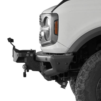 Winch Plate Mount For 21-26 Ford Bronco w/ Steel Modular Bumper(Excluding Bronco Sport & Raptor, Everglades, Black Diamond) - Ultralisk4x4