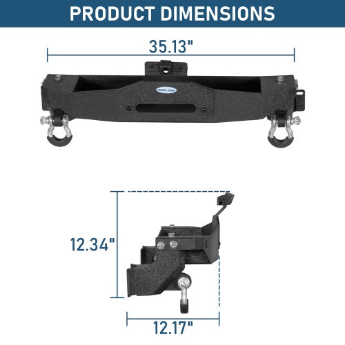 Winch Plate Mount For 21-26 Ford Bronco w/ Steel Modular Bumper(Excluding Bronco Sport & Raptor, Everglades, Black Diamond) - Ultralisk4x4