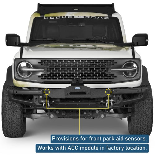 Winch Plate Mount For 21-26 Ford Bronco w/ Steel Modular Bumper(Excluding Bronco Sport & Raptor, Everglades, Black Diamond) - Ultralisk4x4