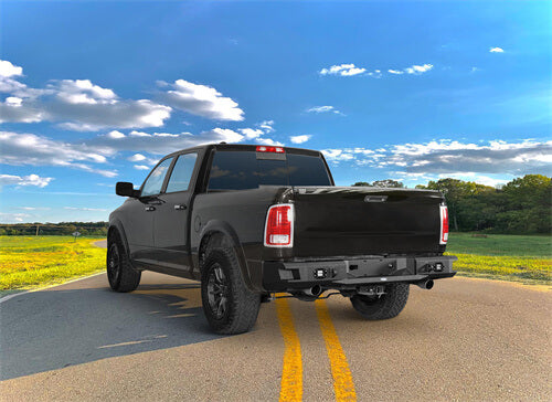 2009-2018 Dodge Ram 1500 Aftermarket Steel Rear Bumper Back Step ...