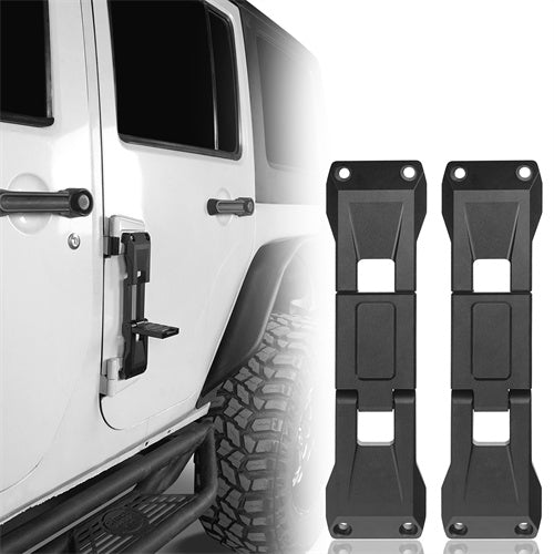 Aluminum Door Hinge Steps Pack of 2 For 2007-2024 Jeep Wrangler JK & JL - Ultralisk4x4