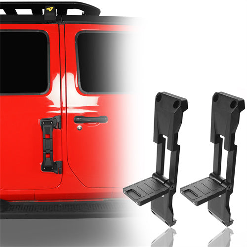 Aluminum Door Hinge Steps Pack of 2 For 2007-2024 Jeep Wrangler JK & JL - Ultralisk4x4