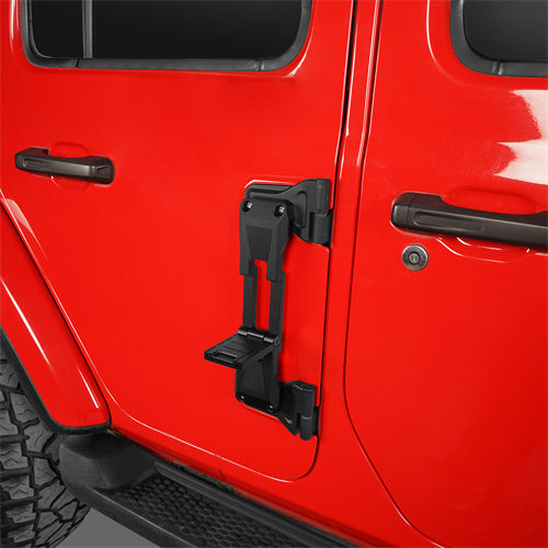 Aluminum Door Hinge Steps Pack of 2 For 2007-2024 Jeep Wrangler JK & JL - Ultralisk4x4