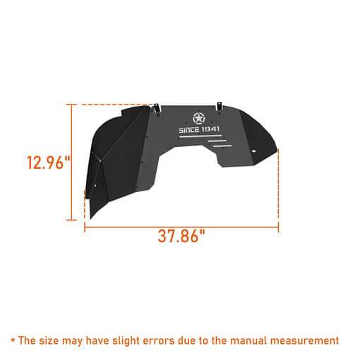 Aluminum Front & Rear Inner Fender Liners For 2018-2025 Jeep Wrangler JL - Ultralisk4x4