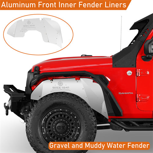 Aluminum Front Inner Fender Liners For 2018-2024 Jeep Wrangler JL  & Gladiator JT- Ultralisk4x4 - u3071s - 4