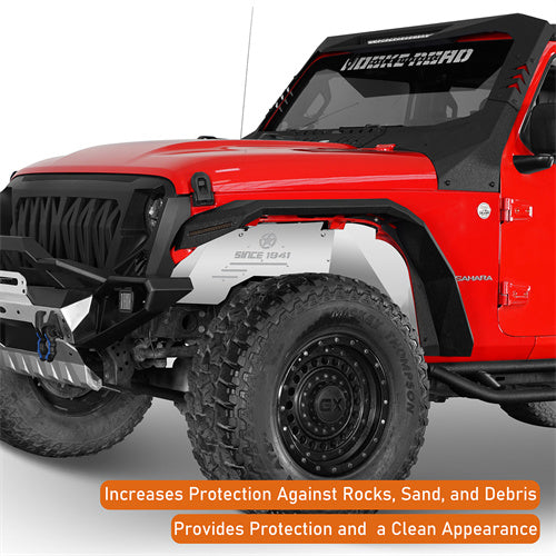 Aluminum Front Inner Fender Liners For 2018-2024 Jeep Wrangler JL  & Gladiator JT- Ultralisk4x4 - u3071s - 5