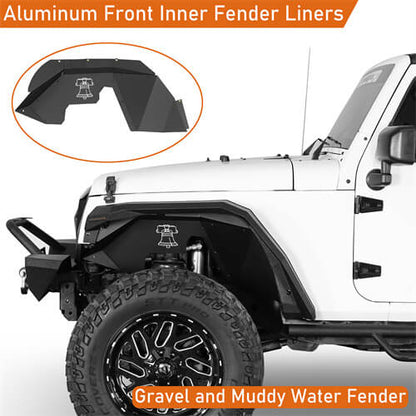 Aluminum Front Inner Fender Liners For 2007-2018 Jeep Wrangler JK - Ultralisk4x4-u2115s-4