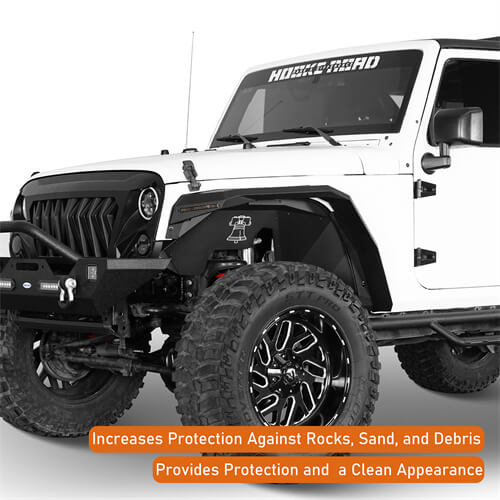 Aluminum Front Inner Fender Liners For 2007-2018 Jeep Wrangler JK - Ultralisk4x4-u2115s-5