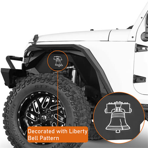Aluminum Front Inner Fender Liners For 2007-2018 Jeep Wrangler JK - Ultralisk4x4-u2115s-6