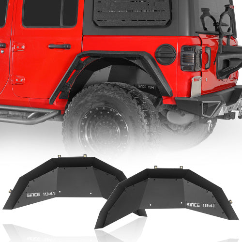 Aluminum Front & Rear Inner Fender Liners For 2018-2025 Jeep Wrangler JL - Ultralisk4x4