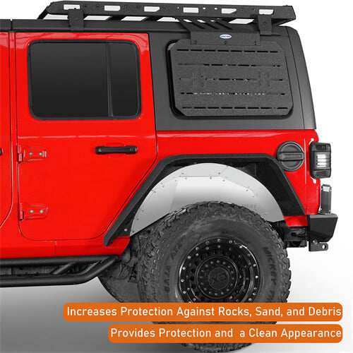 Aluminum Rear Inner Fender Liners For 2018-2024 Jeep Wrangler JL- Ultralisk4x4 - u3072s - 5