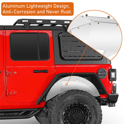 Aluminum Rear Inner Fender Liners For 2018-2024 Jeep Wrangler JL- Ultralisk4x4 - u3072s - 7