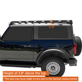Aluminum Roof Rack 2021-2024 Ford Bronco 2-Door Hardtop - Ultralisk4x4-u8929s-4