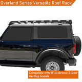 Aluminum Roof Rack 2021-2024 Ford Bronco 2-Door Hardtop - Ultralisk4x4-u8929s-5