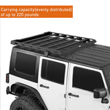 2007-2018 Jeep Wrangler JK Aluminum Roof Top Cargo Rack For Hard Top 2/4 Doors - Ultralisk4x4 ul2078 13