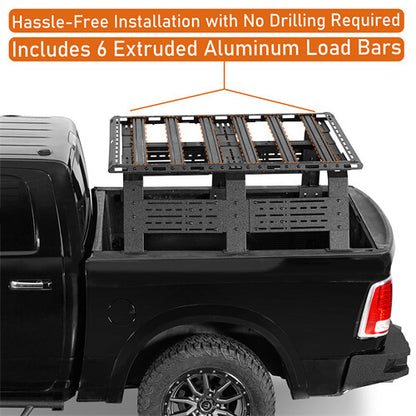Cap Rack Platform Rack Truck Bed Cargo Carrier For Full-Size Trucks Ford F-150 | Ram 1500 | Chevy Silverado 1500| GMC Sierra 1500 | Toyota Tundra - Ultralisk4x4